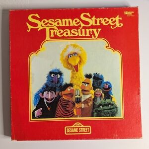 Vintage Sesame Street Treasury 1980 Vinyl Record Boxed Set Of 5- Untested